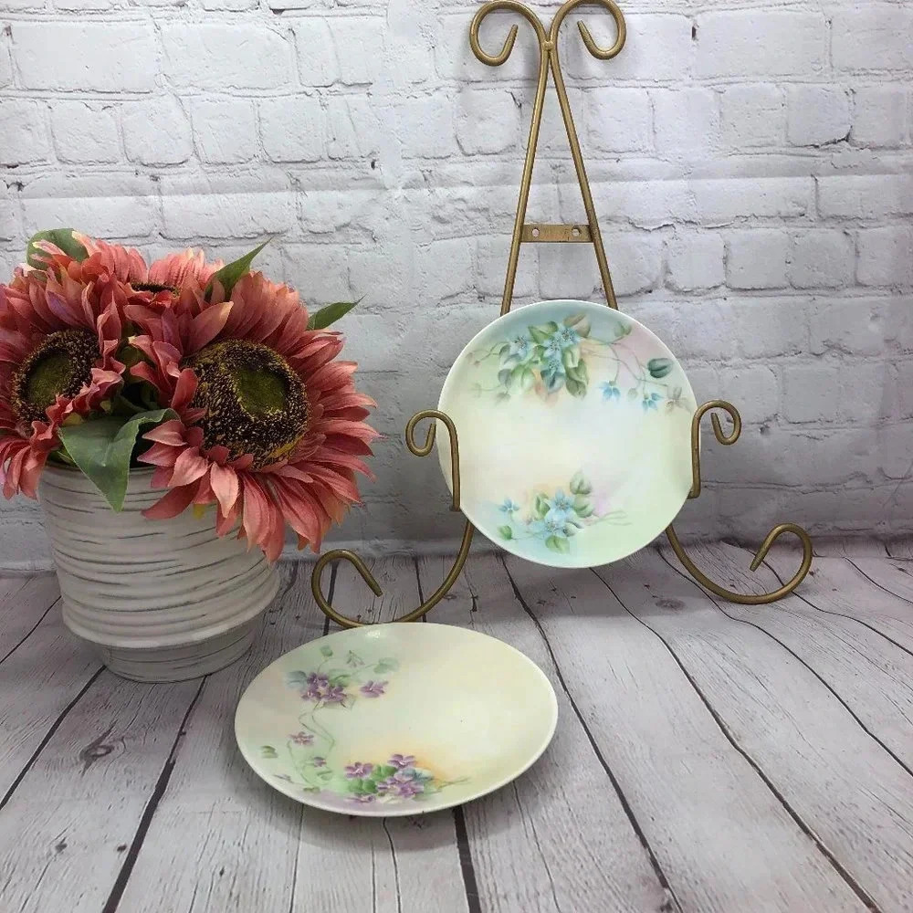 vintage antique silesia porcelain plates